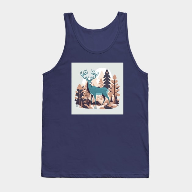 Deer in the Forest Tank Top by Star Scrunch